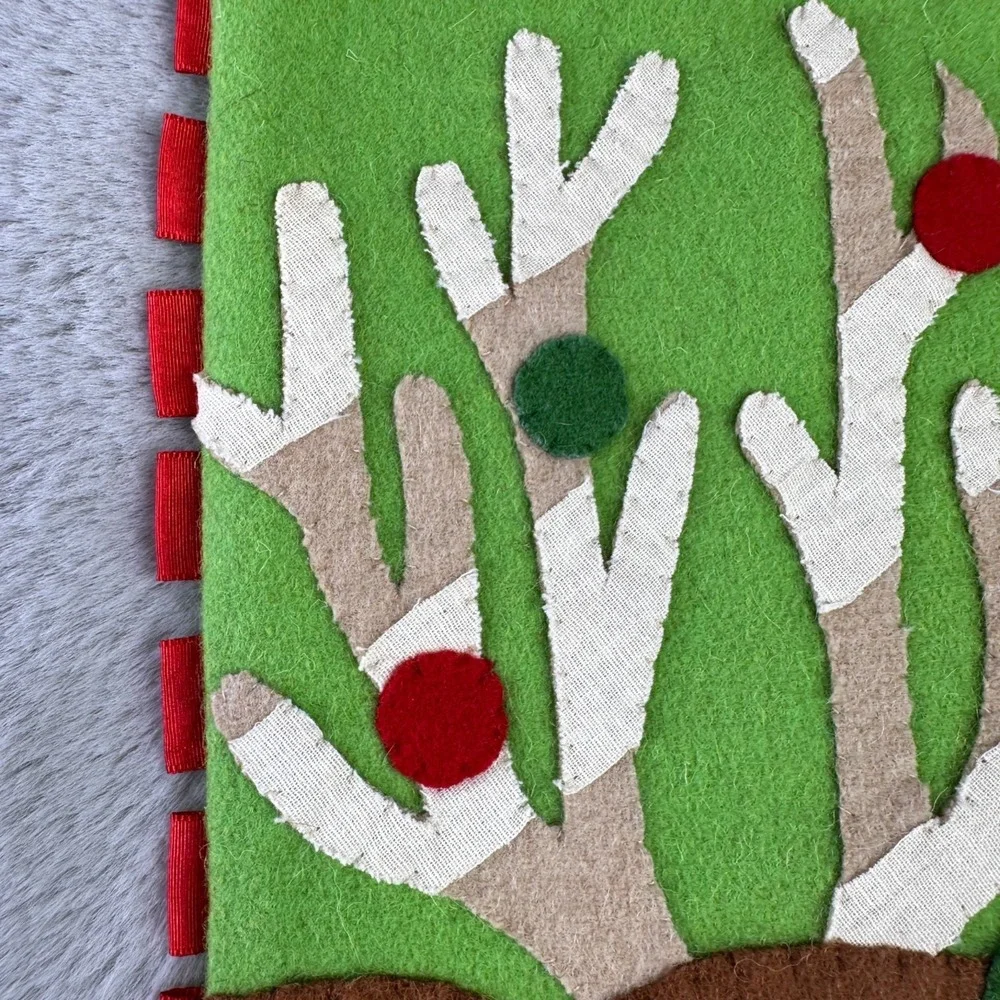 The Company Store Holiday Wool Felt Stocking Personalized Meghan Embroidered